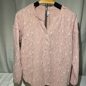 Wonderly Pink Textured Blouse